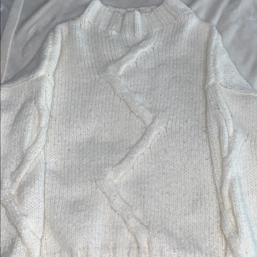 Charlotte Russe Cream Knit Cardigan